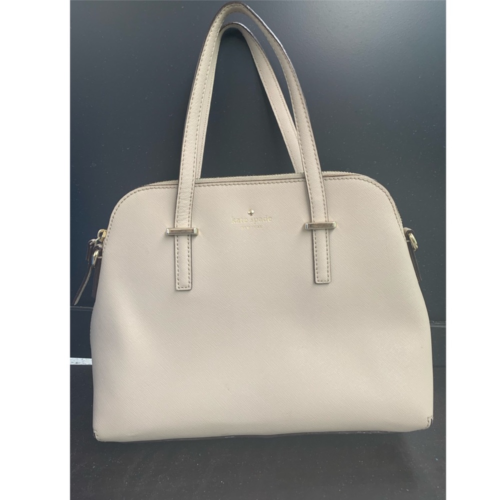 Kate spade clock tower grey tote purse.